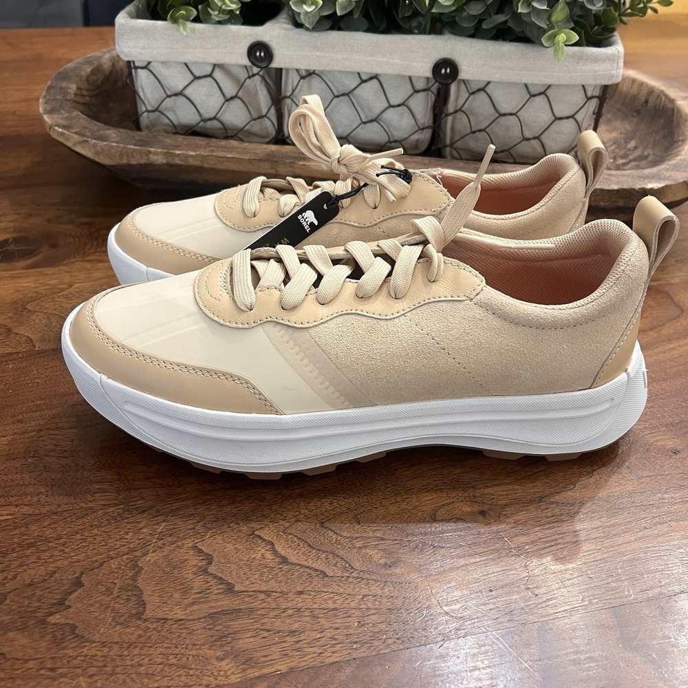 Women's Sorel Ona 503 Knit Low Sneaker 12 New Beige Waterproof